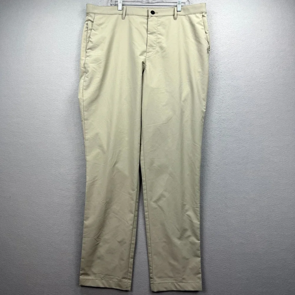 Banana Republic Khakis Pants Mens 40x34 Beige Performance Golf Tech Straight Leg